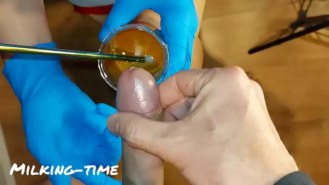 New CFNM Nurse Series - Slut Wife Drinks Sperm Sample in Milking-time Scene