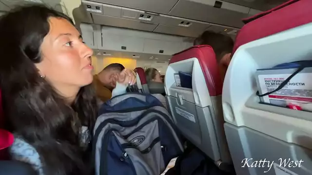 Wild Public Blowjob on a Plane ~ An Erotic Adventure